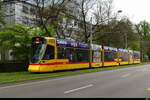BLT - Tram Be 6/10 185 unterwegs auf der Linie 11 in der Stadt Basel am 10.04.2026