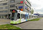 BLT - Tram Be 6/10 186 unterwegs auf der Linie 11 in der Stadt Basel am 10.04.2026