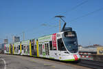 Be 6/10 Tango 188 mit der U-Abo Werbung, auf der Linie 10, fährt am 02.03.2026 zur Haltestelle M-Parc. Aufnahme Basel.