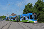 Be 6/10 Tango 187 mit der Migros Werbung, auf der Linie 11, muss wegen einer Baustelle in der M�nchensteinerstrasse am 02.05.2026 bereits beim Depot Dreispitz mit einem Retourman�ver wenden. Aufnahme Basel.