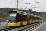 Be 6/8 Tramlink 103, auf der Linie 19, bedient am 30.03.2026 die Haltestelle Lampenberg-Ramlinsburg. Aufnahme Baselland.
