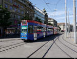 RBS / Bern Mobil - Tram Be 4/10 86  unterwegs in der Stadt Bern am 08.08.2020