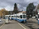 Linie 5 Wagennummer 2016 beim Bürkliplatz.