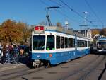 Linie 2 Wagennummer 2045  Riesbach  beim Bürkliplatz.