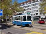 Linie 11 Wagennummer 2037  Oberstrass  beim Stampfenbachplatz.