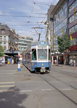 Zürich VBZ Tramlinie 14 (SWS/BBC-Be 4/6 2007, Bj.