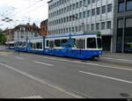 VBZ - Tram Be 4/8 2111 unterwegs auf der Linie 8 in der Stadt Zürich am 24.04.2025