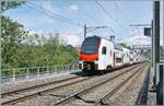Ein SBB RABe 512 und ein RABe 511 sind als RE33 18460 auf dem Weg von Martigny nach Annemasse und haben kurz vor Lancy Pont Rouge ihr Ziel schon fast erreicht. 

1. Juni 2026 