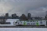 Winter bei Bern-Ostermundigen; BLS Doppelstockzug  Mutz  Nr.