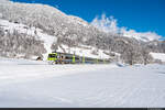 Am 19.01.2023 ist BLS RBDe 566 232 unterwegs als RE 4069 von Spiez nach Zweisimmen und konnte hier bei Boltigen, Simmental aufgenommen werden