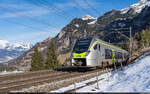 BLS RABe 528 115 / Kandersteg, 18. Januar 2026<br>
RE Bern - Brig