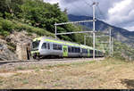 Nachschuss auf RABe 535 124  Eggerberg  ( Lötschberger ) unweit des Kulturwegs in Ausserberg (CH).