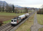 Re 420 270-1 mit Kurzgüterzug zwischen Selzach und Bettlach unterwegs am 22.