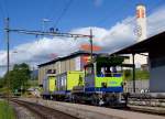 BLS/SBB: BLS-Dienstzug für den Weichenunterhalt mit dem Tm 235 079-1 in Langendorf am 7.