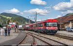 OeBB Ersatzzug mit Re 430 350 / Balsthal, 17. Juli 2024<br>
Regio Balsthal - Oensingen