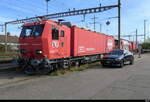 SBB - LRZ / Sch�n wenn der SBB L�schzug XTmas 99 85 91 74 002-4 zu Besuch zum Fotografen kommt, am 07.10.2026 in Pratteln, dann kann man den Sch�n Ablichten , Nachteil die Fotostelle ist f�r min.15 zu