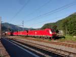 Ein Vierepack BR 185 mit GZ am Morgen des 24.05.2012 bei Castione.