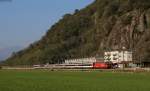 Re 460 026-8 mit dem IR 2271 (Zürich HB-Locarno) bei Castione-Arbedo 30.10.14