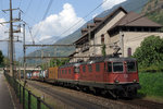 SBB: Das Unterwerk in Giornico mit einem Güterzug geführt von einer Re 10/10. Die Aufnahme stammt vom 13. September 2016.
Foto: Walter Ruetsch