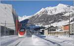 Schnee aufwirbelnd setzt ein nach Norden fahrender SBB RABe 501  Giruno  in Airolo den Schlusspunkt der heutigen Serie. M�ge das herrliche Winterwetter zumindest optisch etwas angenehme K�hle in der zur Zeit heissen Sommertage vermitteln. 

21. Januar 2025 