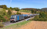 6193 144 mit dem 40897 (Offenburg Gbf - Glattbrugg) bei Hornussen 4.9.26