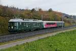 Adventsfahrt mit dem 'Thurgauer Zug' des 'Verein Historische Mittel-Thurgau-Bahn' zum Weihnachtsmarkt nach Einsiedeln.