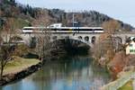 Ein GTW der Thurbo als S2 11246 von Altst�tten nach Nesslau-Neu St.