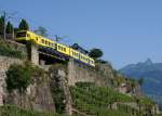 Train de Vignes als S31 12075 auf der Fahrt von Puidoux-Chexbres nach Vevey.