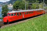 SBB: RAe 4/8 1021 auf Sonderfahrt bei Veytaux-Chillon am 5. August 2008.
Foto: Walter Ruetsch