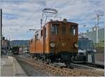 50 Jahre Blonay Chamby - MEGA BERNINA FESTIVAL: Die Blonay-Chamby Bernina Bahn Ge 4/4 81 rangiert in Blonay.