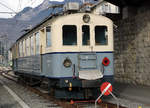 TPC/ASD: Der mustergültig restaurierte BCFe 4/4 1 aus dem Jahre 1913 in Aigle abgestellt am 15.