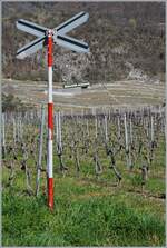 Bei Fontanney ist ein A-L Regionalzug auf dem steilen Weg nach Aigle, dass in wenigen Minuten erreicht wird.