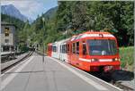 DerTMR BDeh 4/8 21 erreicht als R85 18979 von Vallorcine nach Martigny den Bahnhof Le Ch�telard Fronti�re.