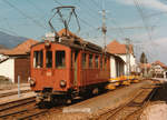 100 JAHRE BIPPERLISI
Bahnlinie Solothurn-Niederbipp
1918 bis 2018

Am Samstag den 28. April 2018 feiert das BIPPERLISI in Niederbipp seinen 100. Geburtstag.

GÜTER- UND DIENSTZÜGE
Schienentransport mit dem Xe 4/4 93 ex 9  Elefant  in Wiedlisbach im April 1984. 
Foto: Walter Ruetsch