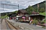 Bahnhof Saas mit Bahnhof Buffet. (15.09.2017)