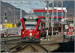 RE1037 mit Steuerwagen 52807 nach Davos rangiert in Landquart.