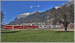 RE1040 mit ABe 8/12 nach Landquart bei Malans. (18.03.2020)