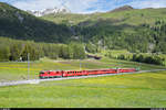 RhB Ge 4/4 II 632 mit RE Landquart - Davos am 12. Juni 2020 bei Davos Wolfgang.