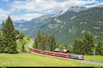RhB Ge 4/4 II 616 mit RE Landquart - Davos am 12. Juni 2020 bei Cavadürli.
