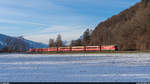 RhB Ge 4/4 II 623 mit RE Landquart - St. Moritz am 9. Januar 2021 bei Malans.
