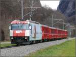 R1042 von Davos Platz nach Disentis bei Malans. Ge 4/4 III 645  Tujetsch . (22.11.2007)