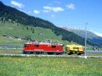 RhB Lschzug 9031 Landquart - Davos-Platz vom 20.06.1999 kurz vor Davos-Dorf mit E-Lok Ge 4/4II 620 - Xk 9049II.