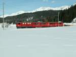 Pendelzug Klosters-Davos kurz vor der Station Davos-Dorf.Davos 14.02.06