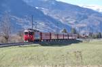 Regionalzug nach Scuol-Tarasp zwischen Malans und Grüsch.24.02.14