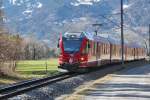 Regionalzug nach Schiers zwischen Malans und Grüsch.24.02.14