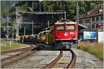 Ge 6/6 II 703  St.Moritz  in Fideris. Geschafft, die Fuhre ist bereit. (02.09.2016)