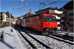 Ge 4/4 III 645  Tujetsch  rangiert in Davos Platz. (21.12.2016)