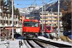 Ge 4/4 III 645  Tujetsch  rangiert in Davos Platz. (21.12.2016)