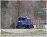 Ge 6/6 I 412 als Lokzug auf der Rckfahrt nach Landquart bei Malans.