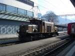  Krokodil  Ge 6/6 I 414 bei Verschubarbeiten im Bahnhof Landquart am 25.02.08 RhB  